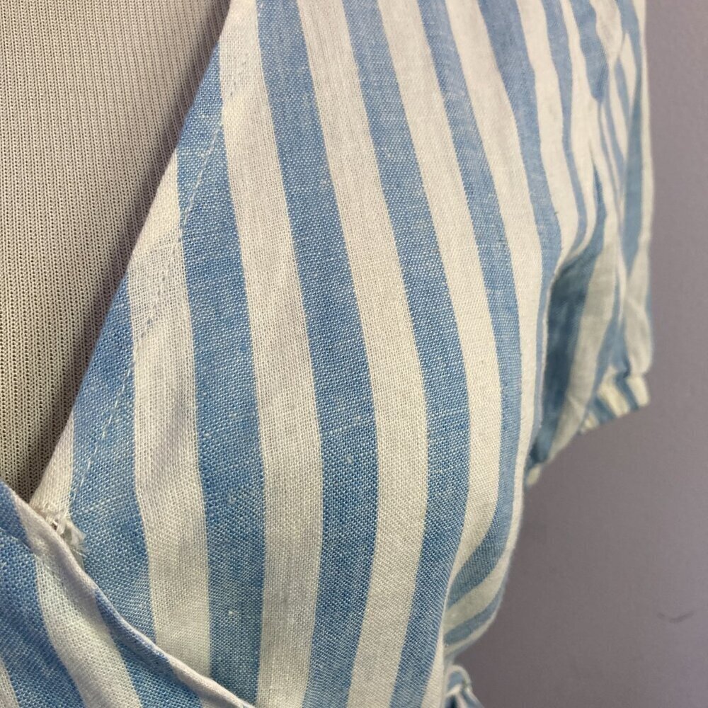 Everly Linen Blend Wrap Dress, NWT, Size M - Picture 8 of 12